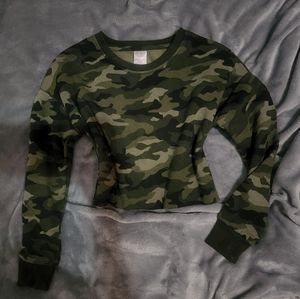 military print crop top